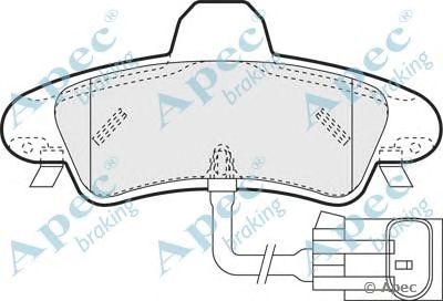 APEC BRAKING pad1291 -  Комплект тормозных колодок, дисковый тормоз